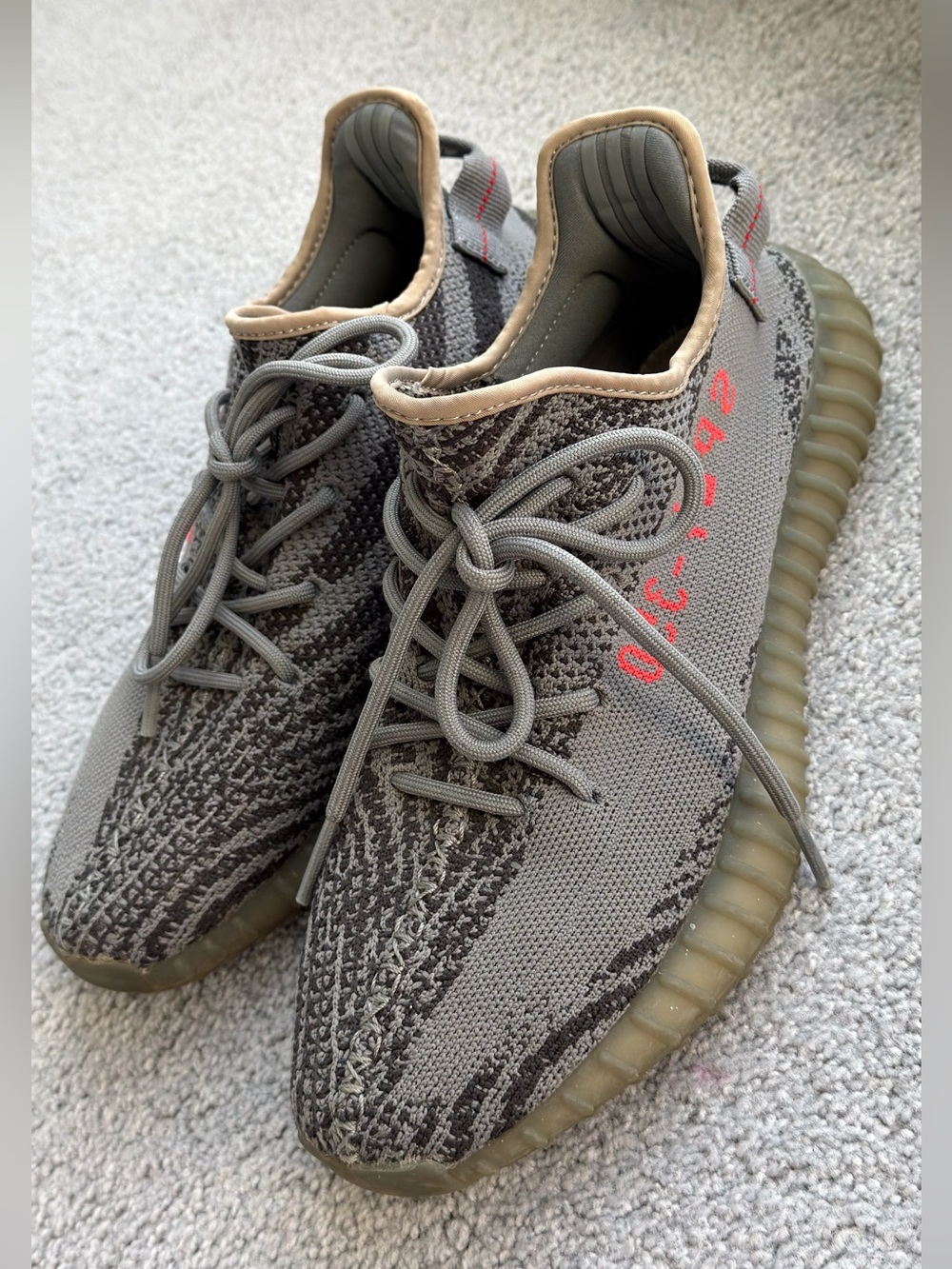 Yeezy Boost 350 V2 Grey with Orange Accent